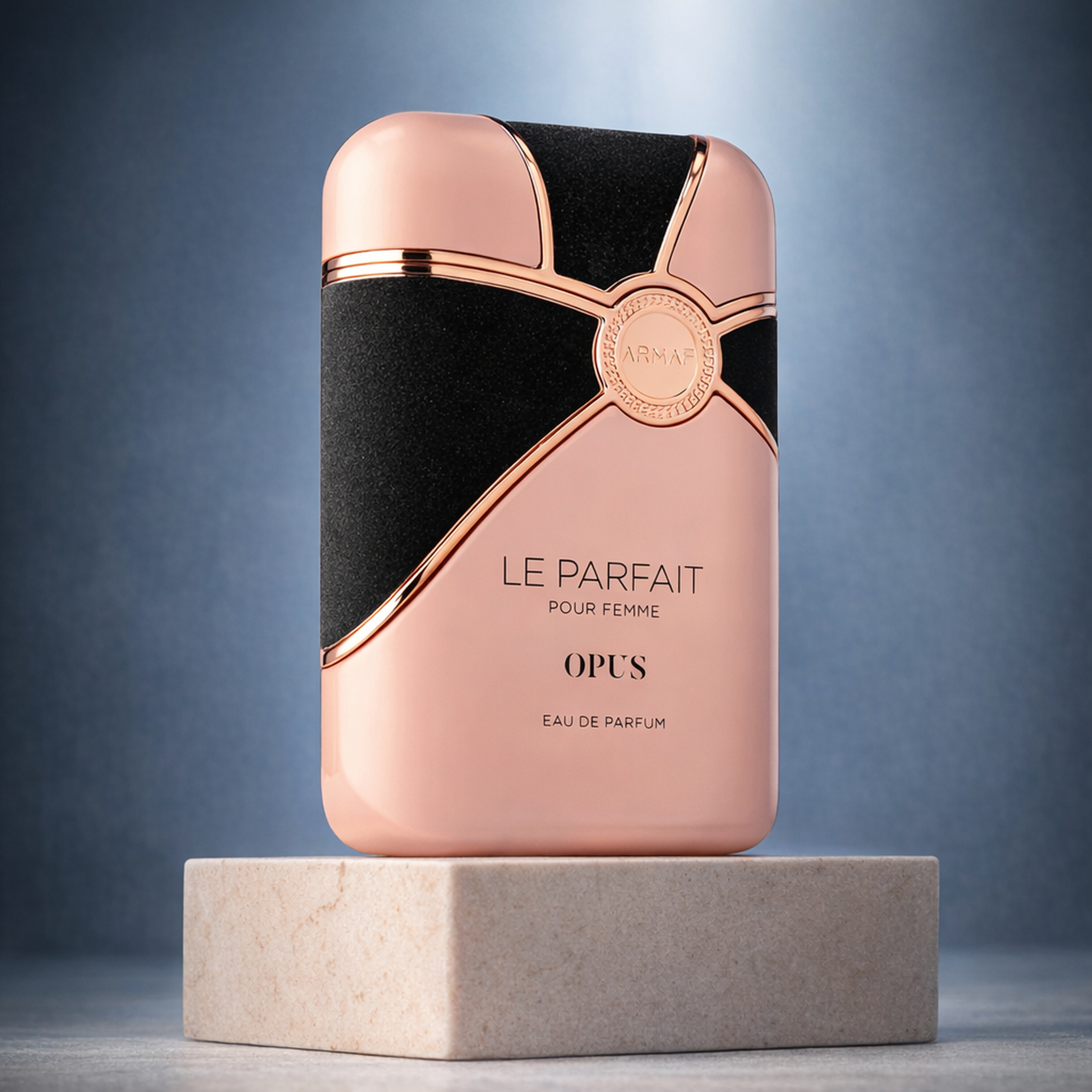 Armaf le Parfait Opus EDP for Women upright pedestal gallery showcase