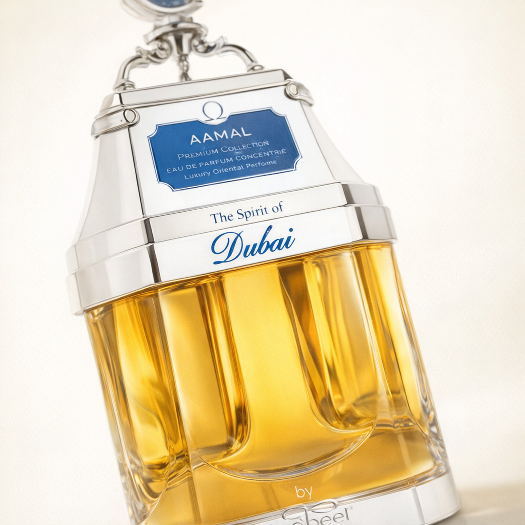 The Spirit of Dubai Aamal EDP macro label detail gallery showcase