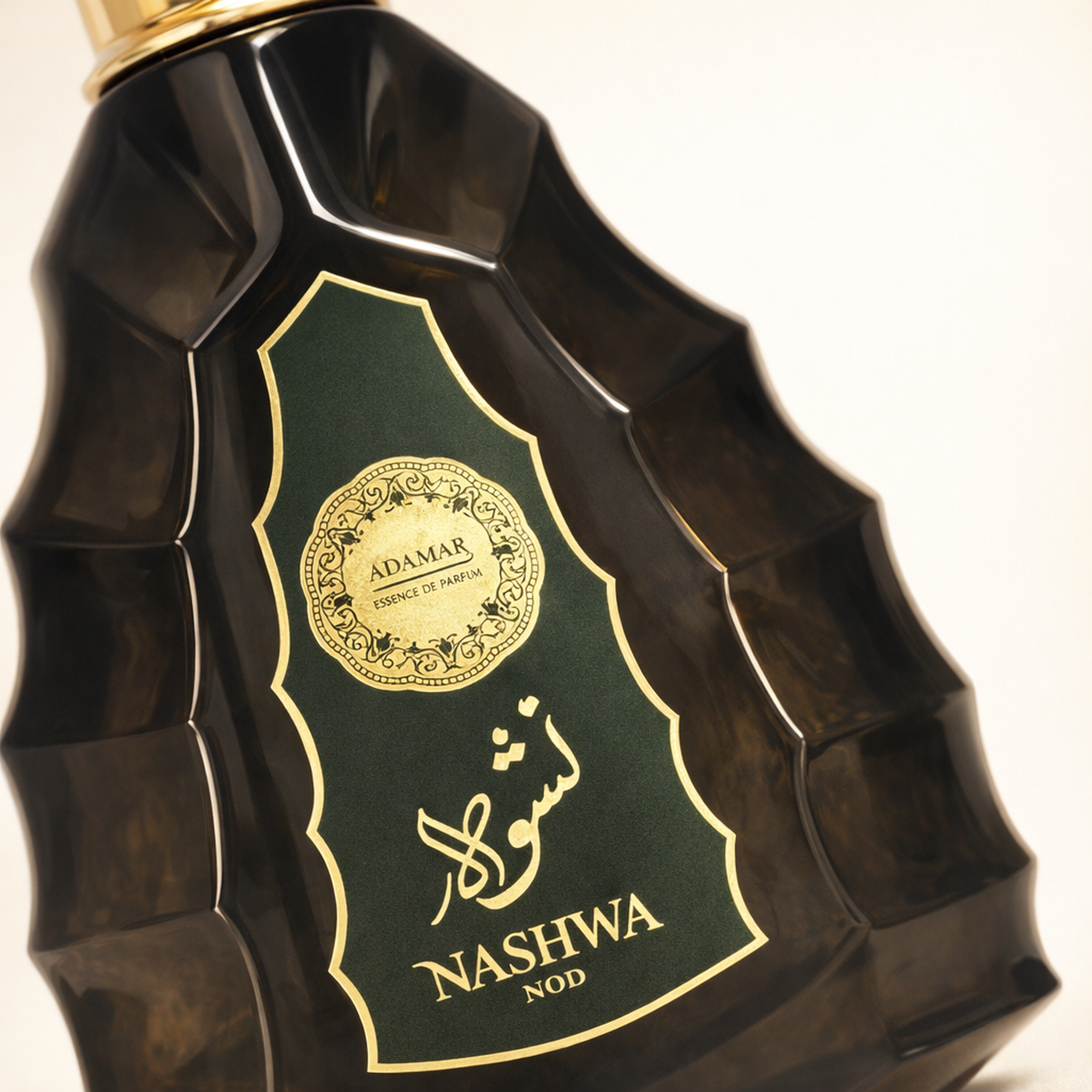 Arabiyat Prestige Nashwa Noir EDP macro label detail gallery showcase