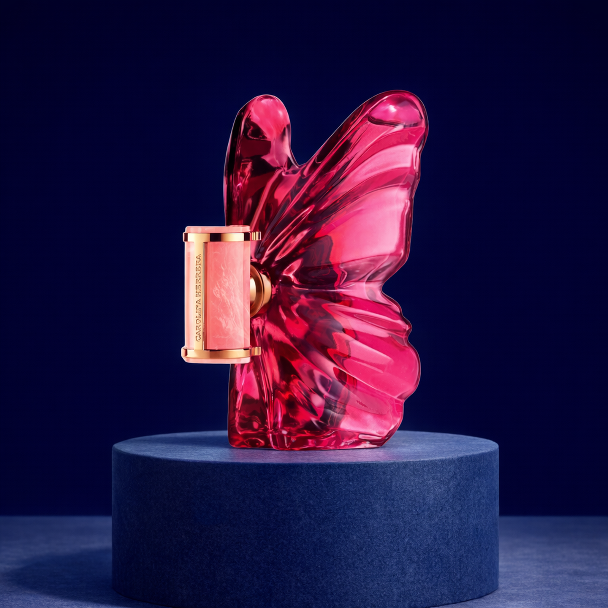 Carolina Herrera La Bomba EDP upright pedestal gallery showcase