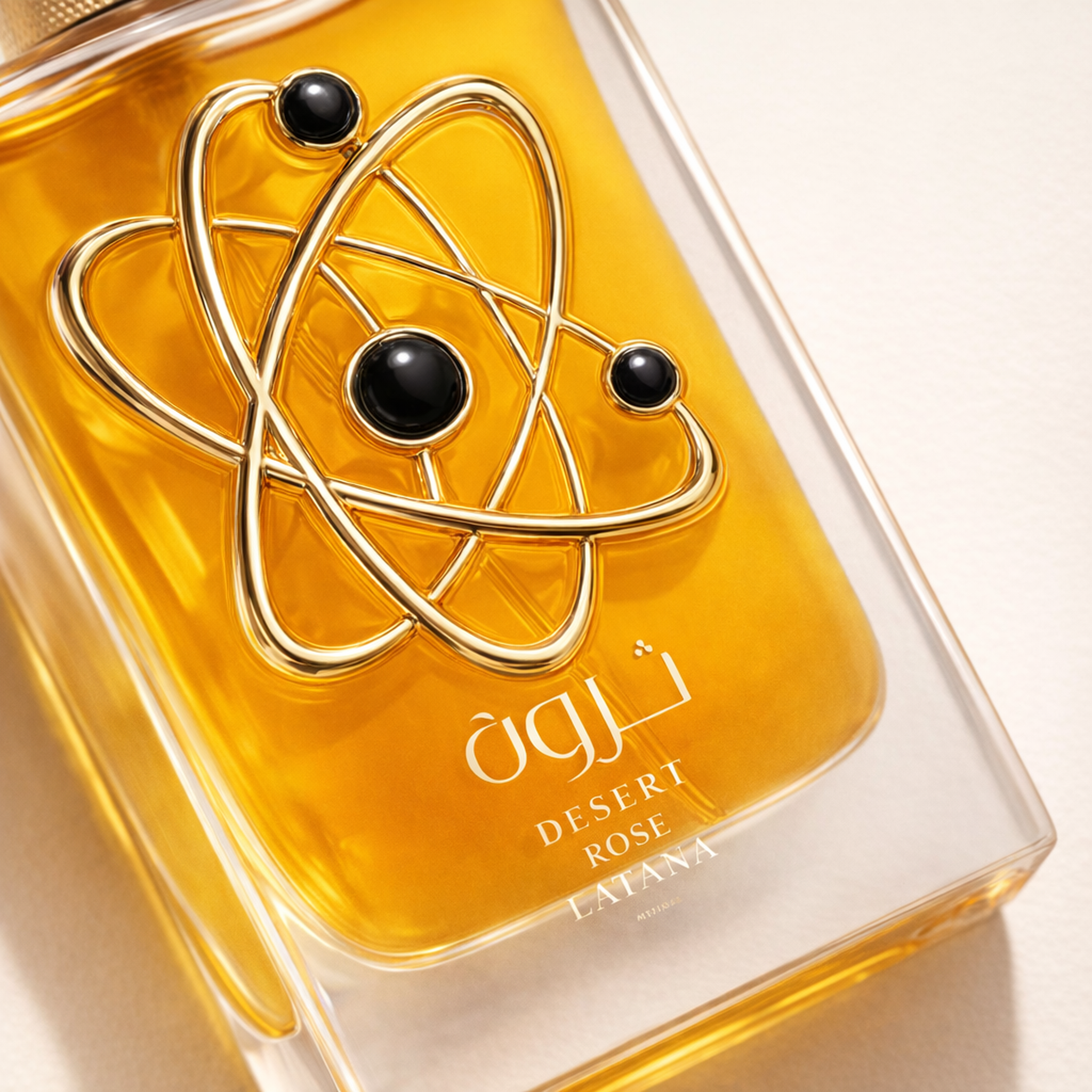 Lattafa Pride Tharwah Gold EDP For Women macro label detail gallery showcase