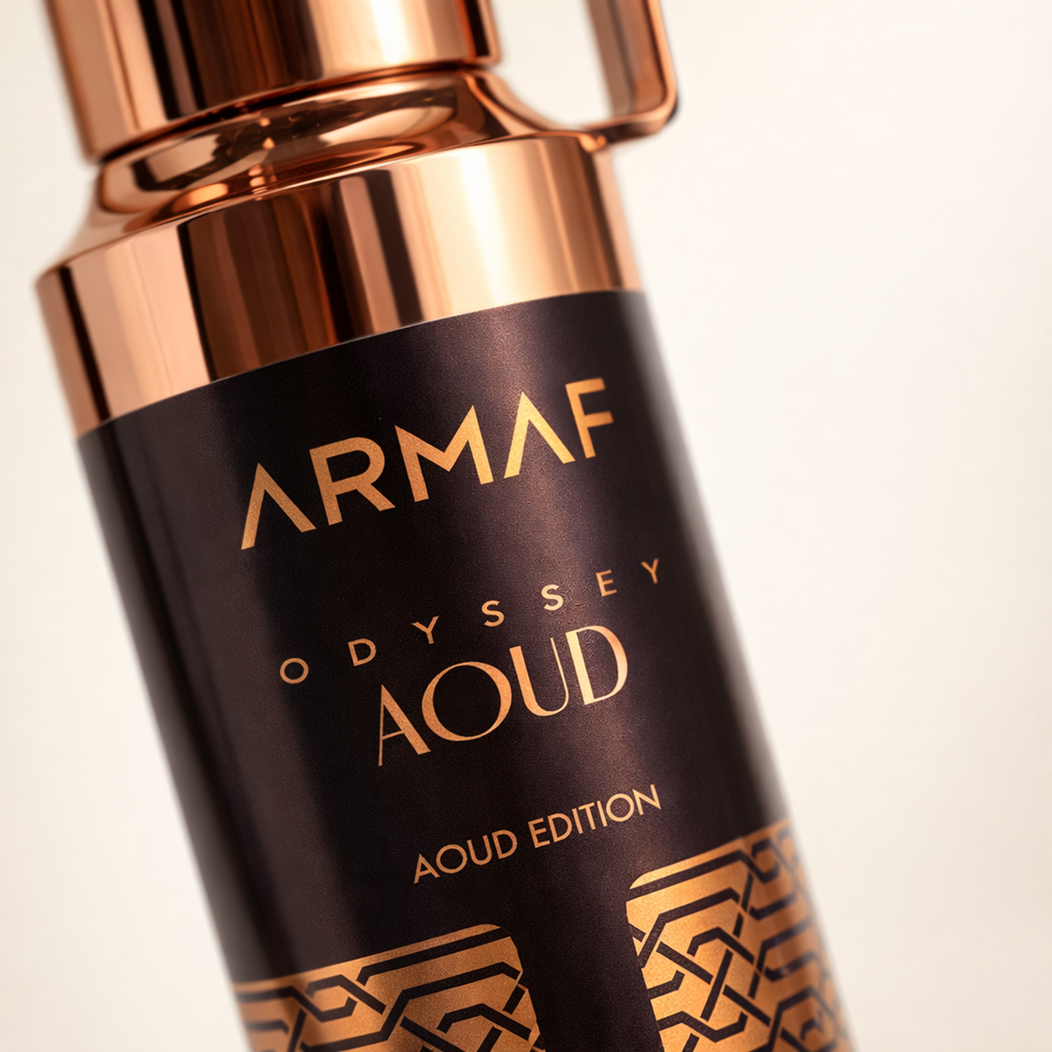 Armaf Odyssey Aoud Edition Body Spray macro label detail gallery showcase