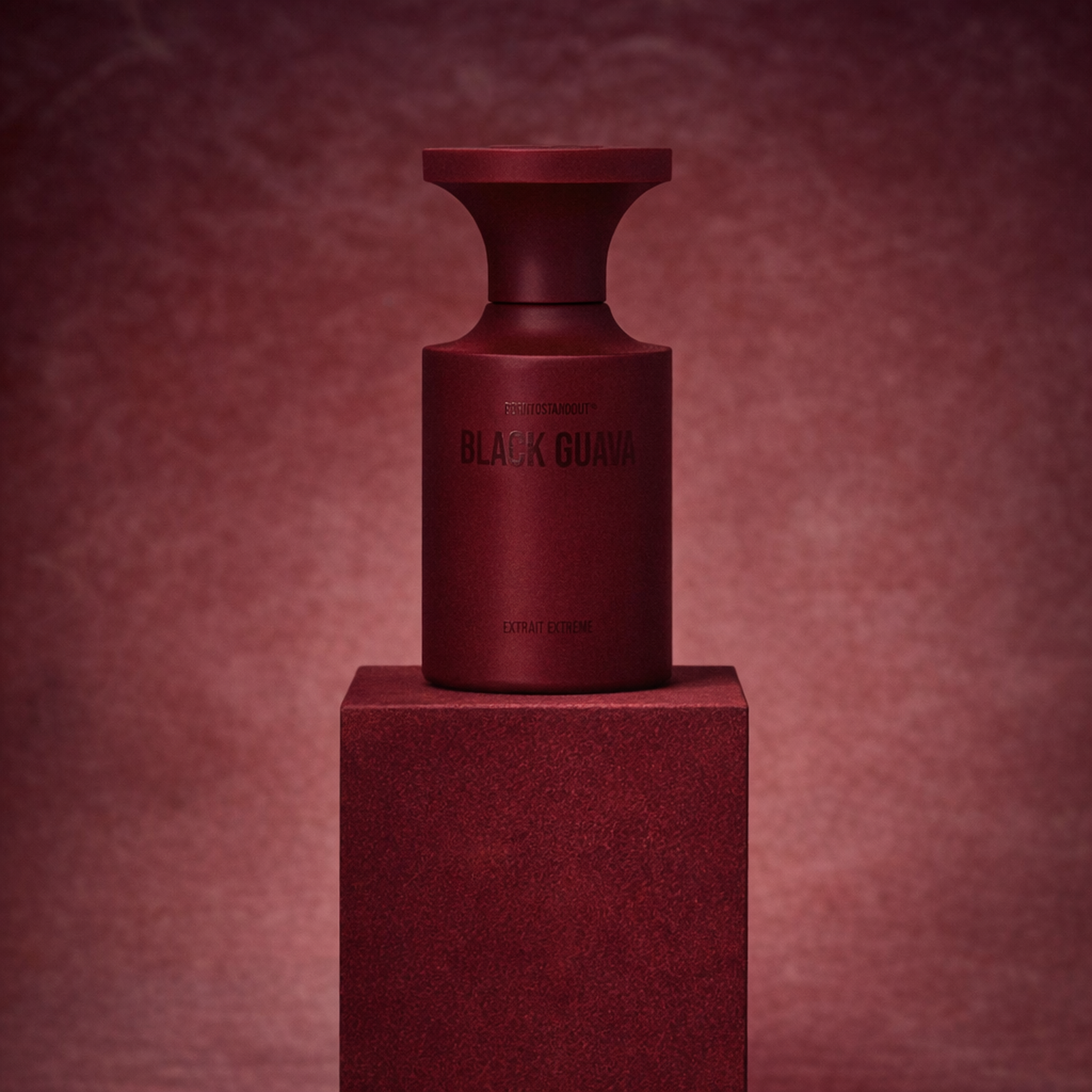 BORNTOSTANDOUT Black Guava Extrait Extreme upright pedestal gallery showcase