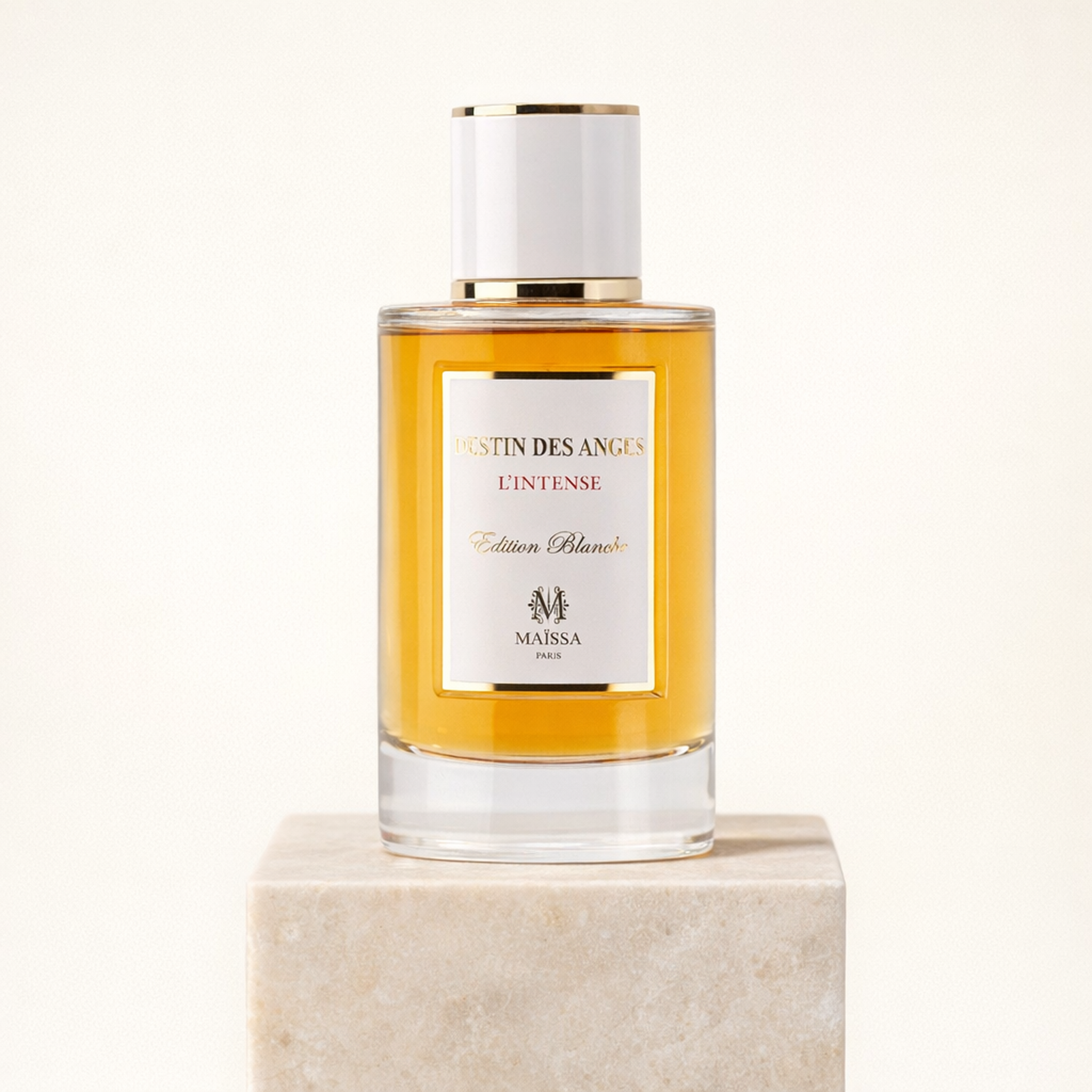 Maissa Destin Des Anges L'Intense EDP For Women upright pedestal gallery showcase