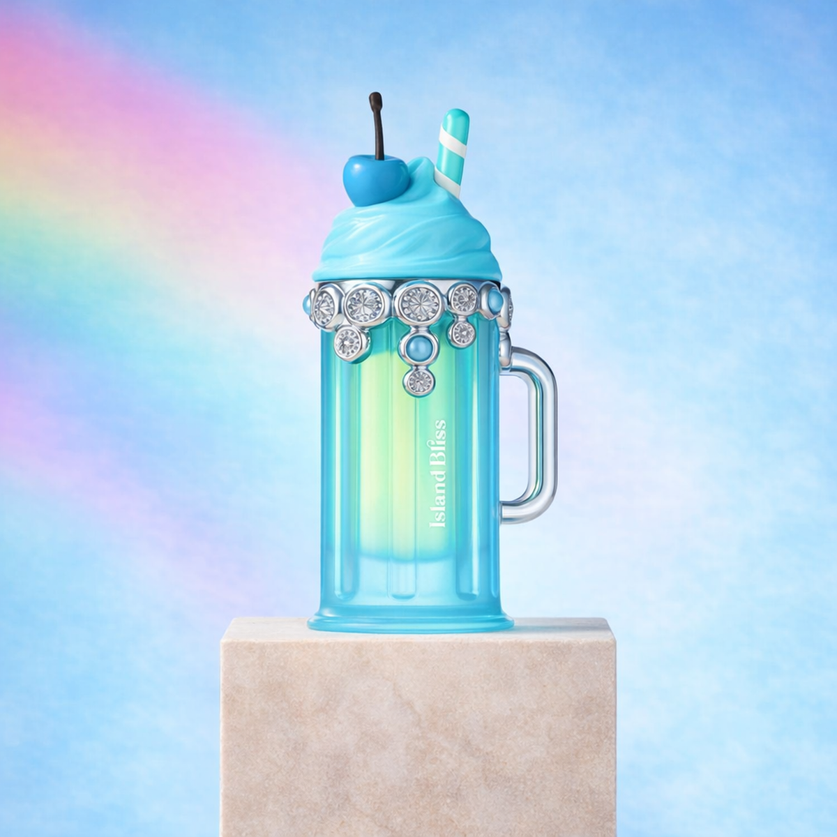 Armaf Delights Island Bliss EDP For Women upright pedestal gallery showcase