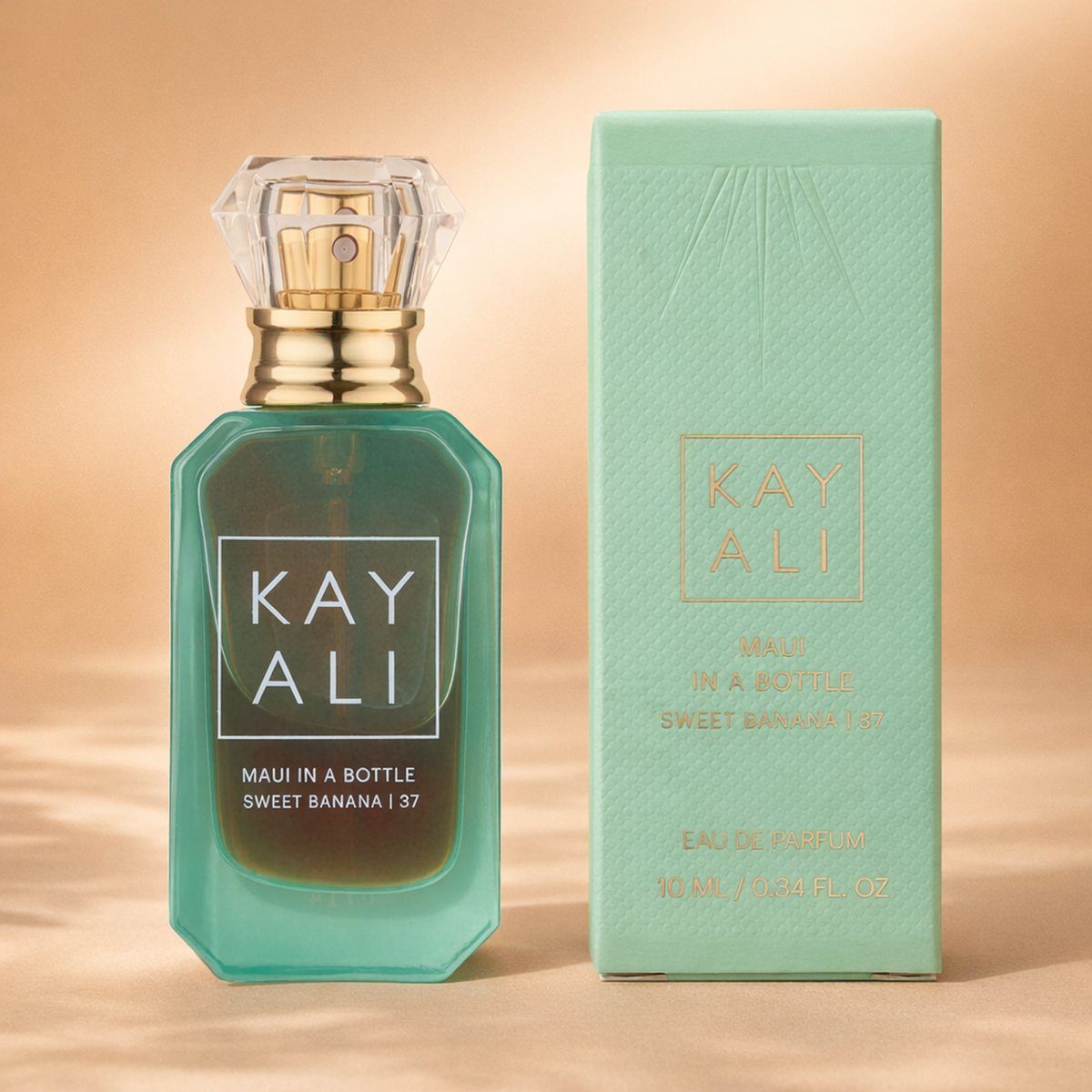Kayali Maui In a Bottle Sweet Banana 37 EDP packaging product shot gallery showcase