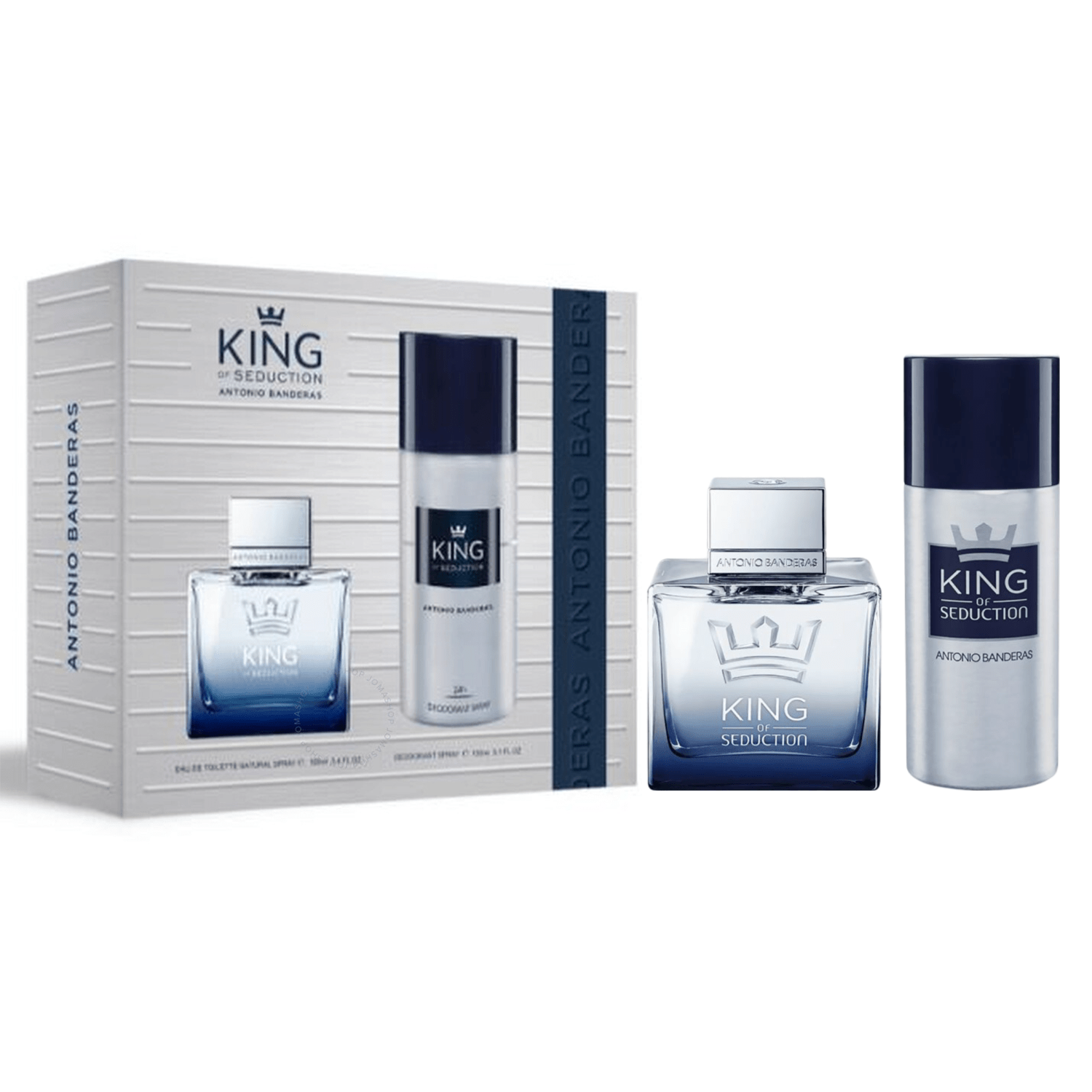 Shop Antonio Banderas King of Seduction EDT Deodorant Spray Set
