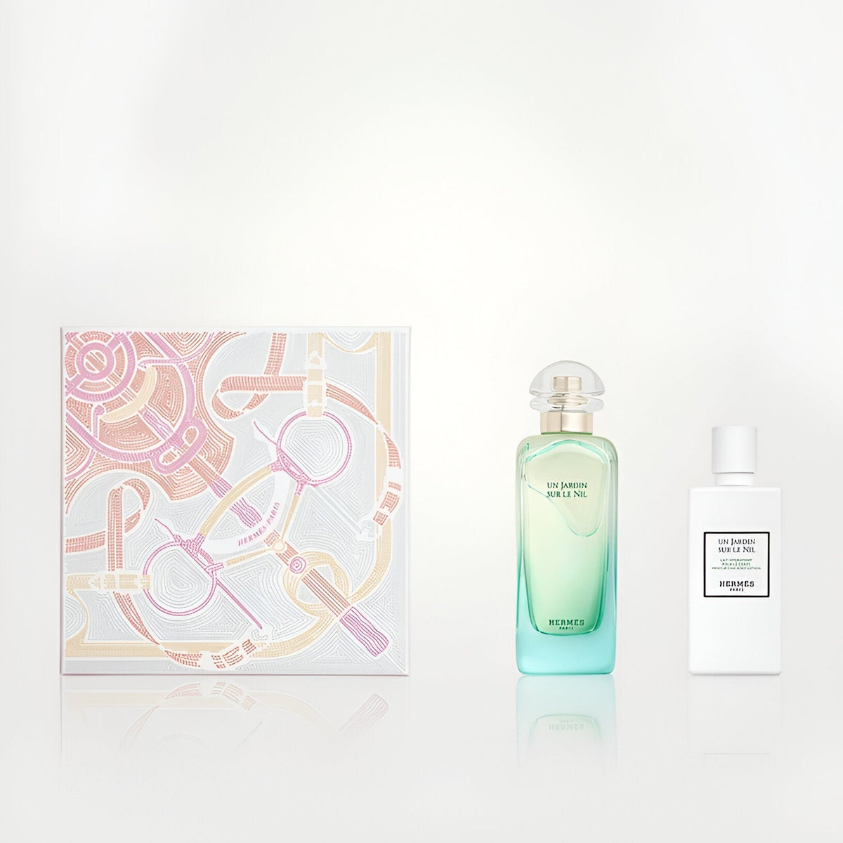 Shop Hermès Un Jardin Sur Le Nil EDT Moisturizing Body Lotion Set 