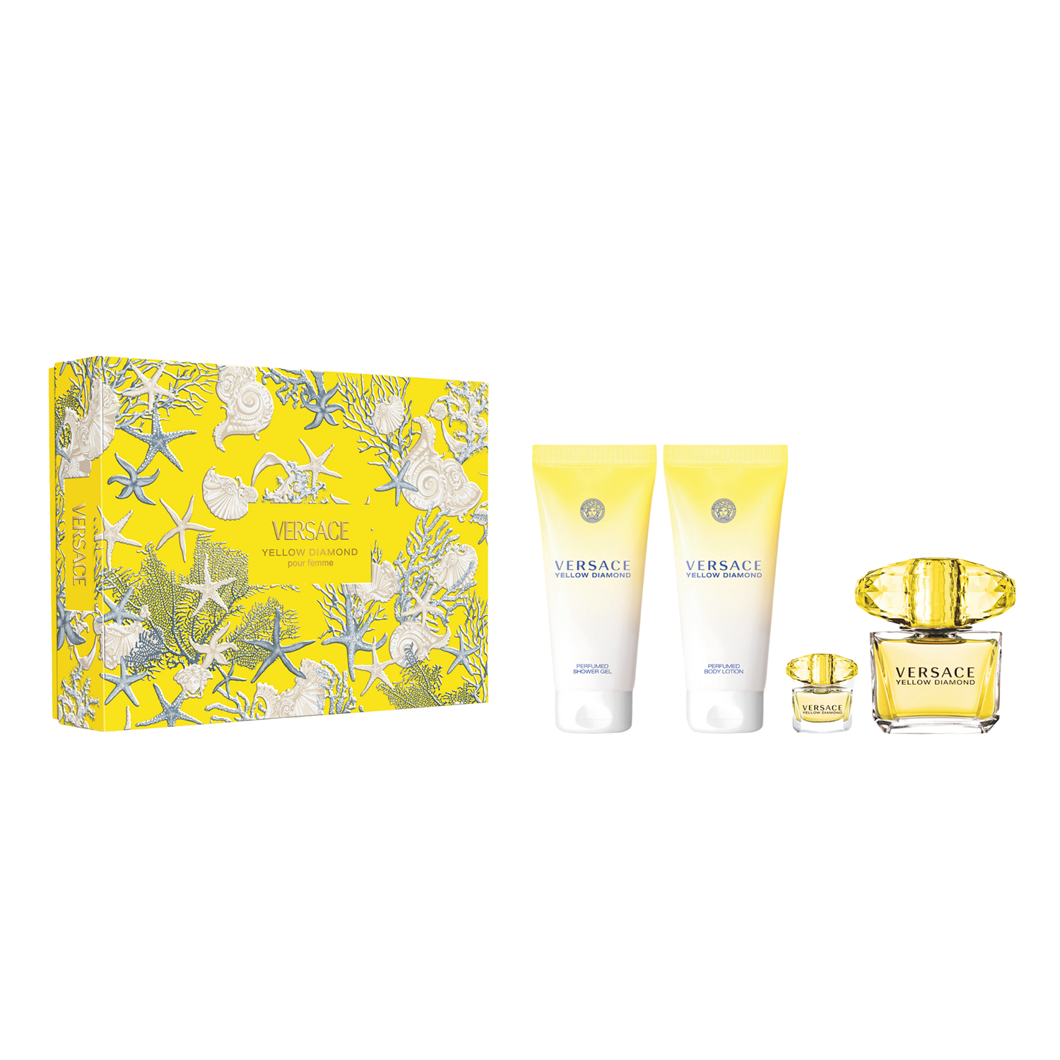 未使用品　VERSACE YELLOW DIAMOND 香水 ボディーケアセット Versace Yellow Diamond EDT For Women Shower Gift Set | My Perfume