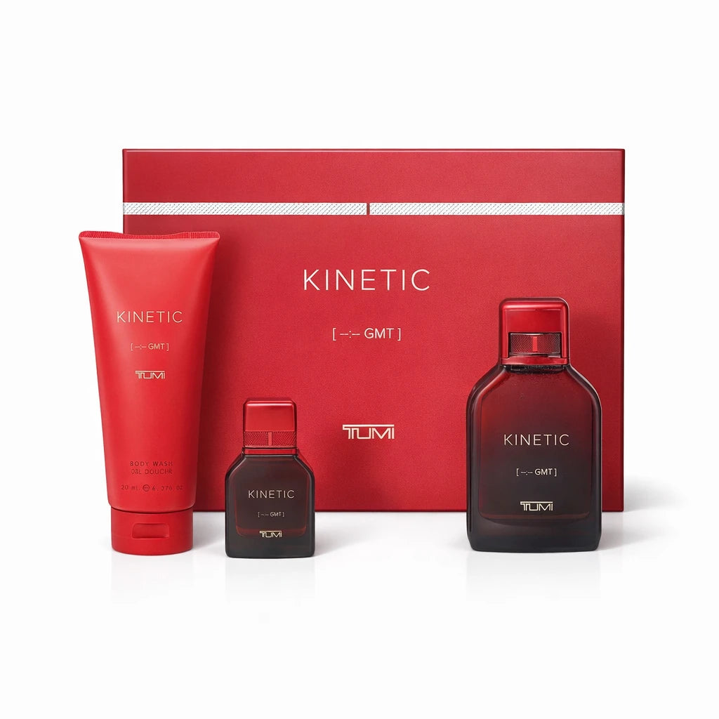 TUMI Kinetic EDP Body Wash Gift Set for Men OpenAI studio hero