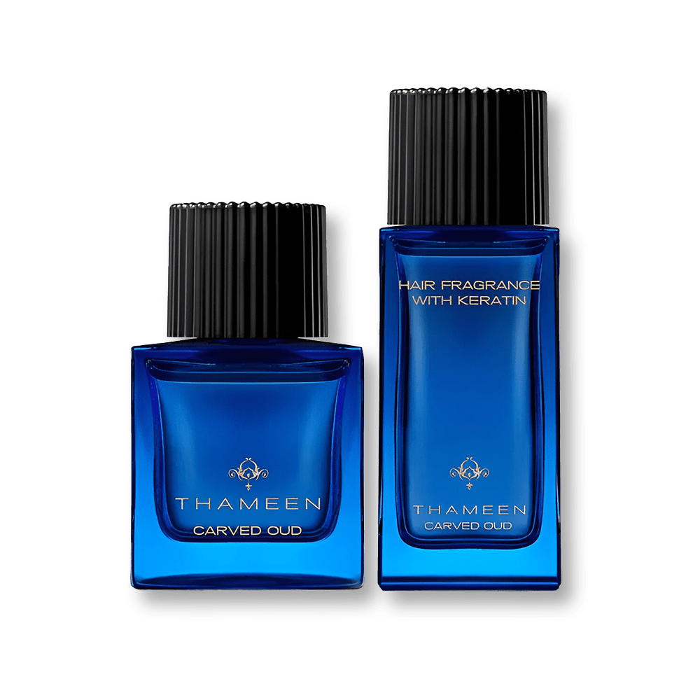 Shop Thameen Treasure Collection Carved Oud Set EDP + Hair