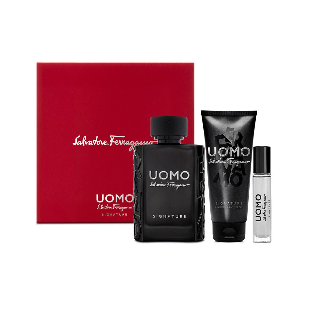Shop Salvatore Ferragamo Uomo Signature EDP Shower Gel Travel Set