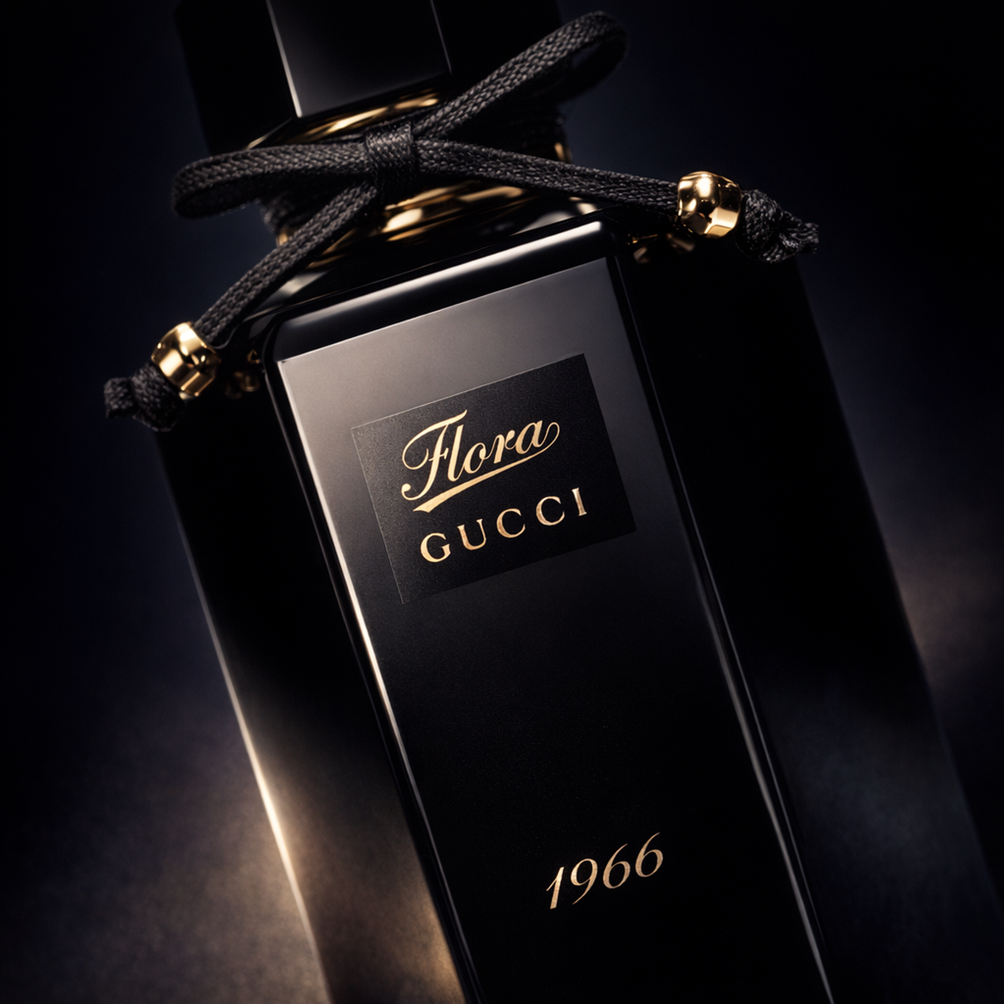 Gucci Flora 1966 EDP macro label detail gallery showcase