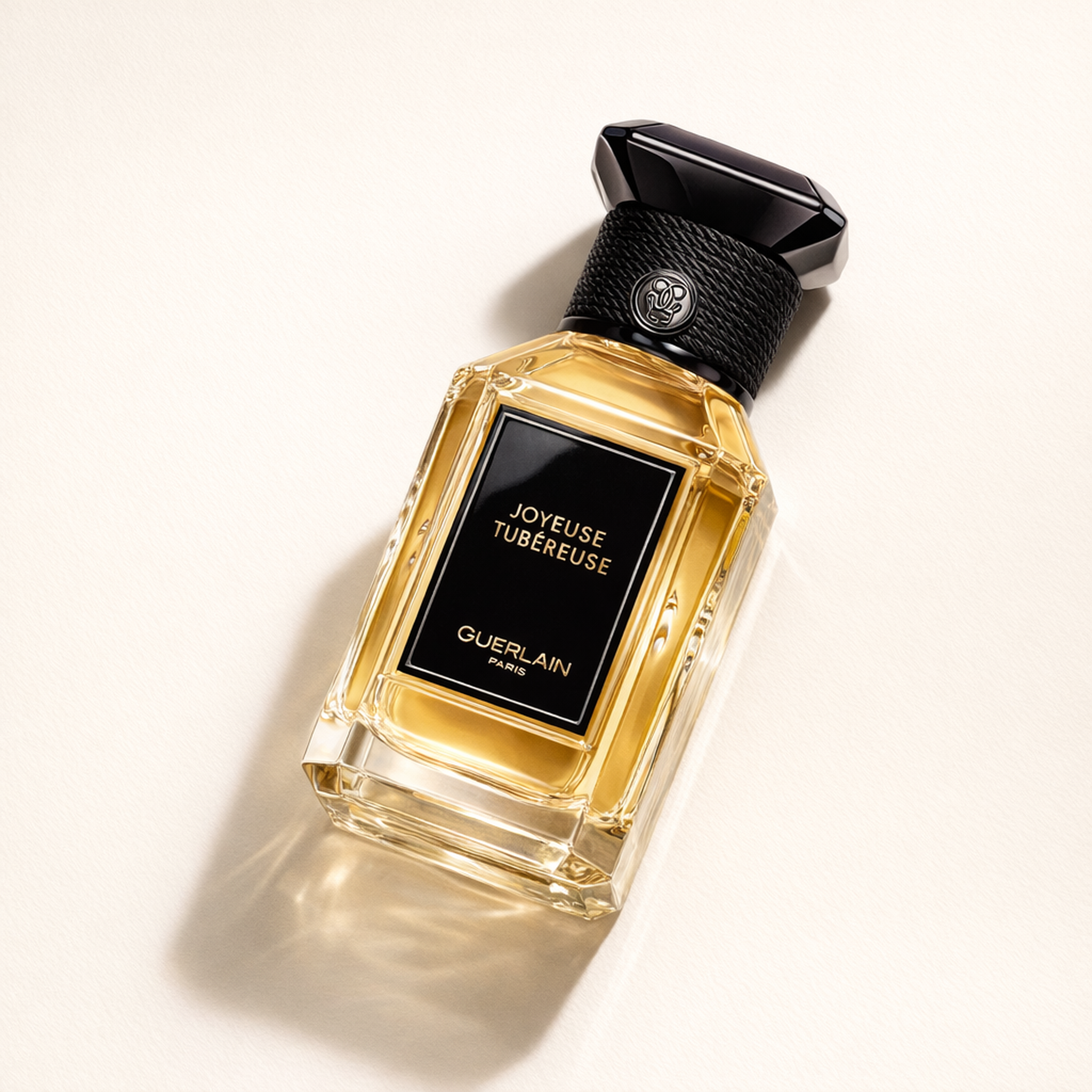 Guerlain L'art & la Matiere Joyeuse Tubereuse EDP angled still-life gallery showcase