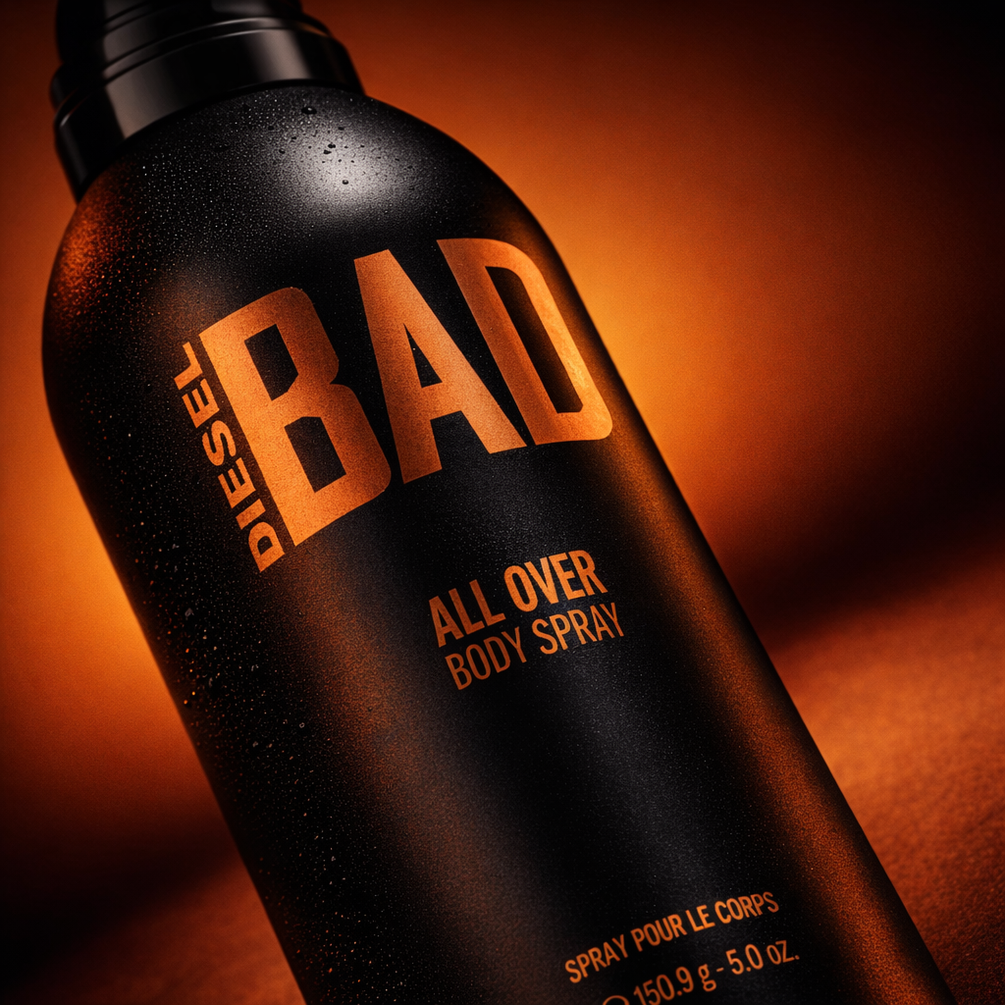 Diesel Bad All Over Body Spray macro label detail gallery showcase