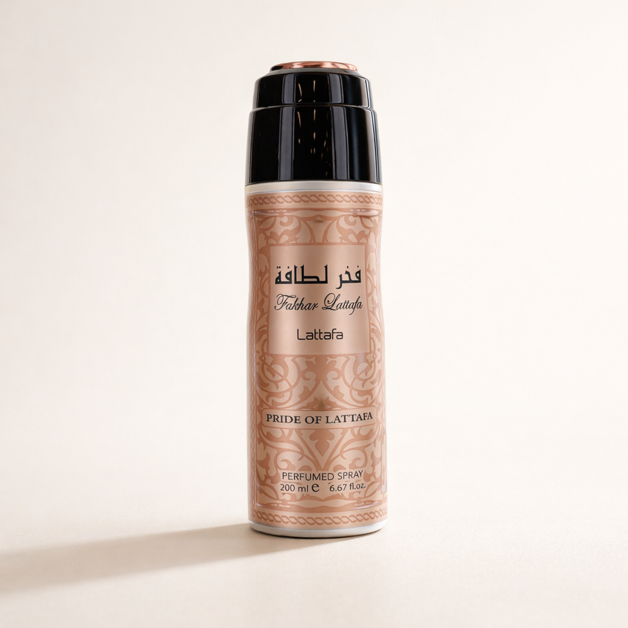 Lattafa Fakhar Rose Deodorant low three-quarter hero gallery showcase