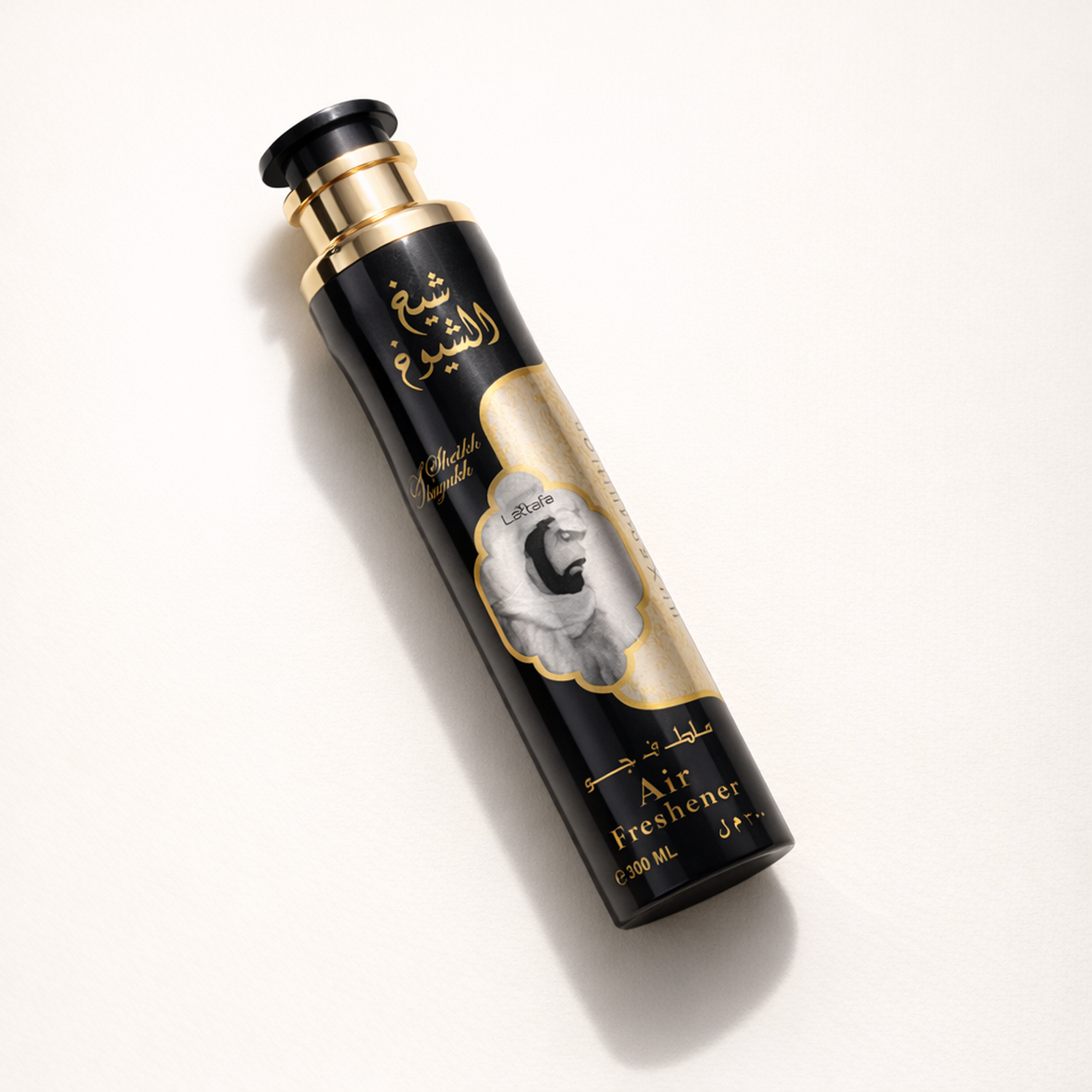 Lattafa Sheikh Al Shuyukh Air Freshener angled still-life gallery showcase