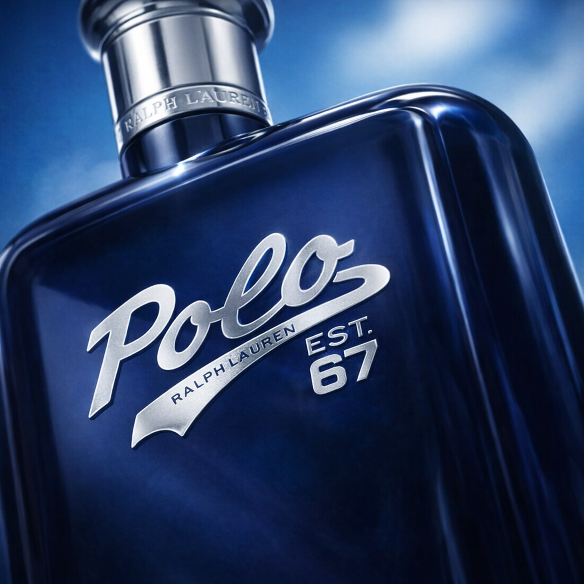 Ralph Lauren Polo Est. 67 EDP For Men macro label detail gallery showcase