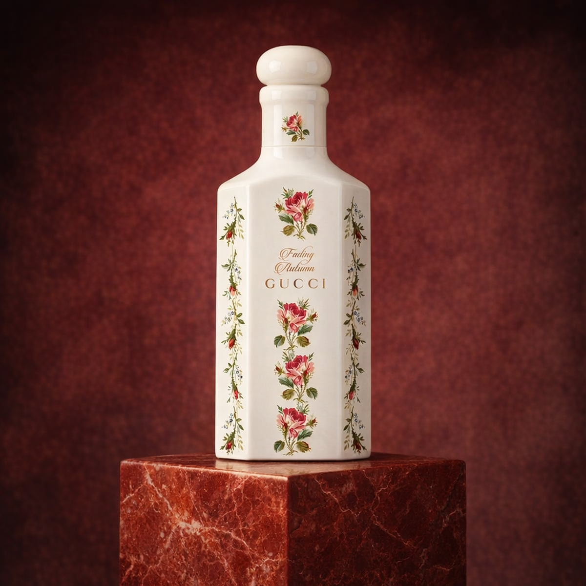 Gucci Fading Autumn EDP upright pedestal gallery showcase