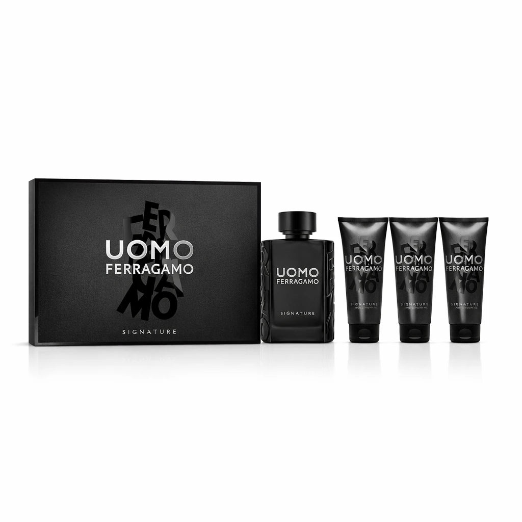 Salvatore Ferragamo Uomo Signature EDP Shampoo & Shower Gel Set for Men OpenAI studio hero