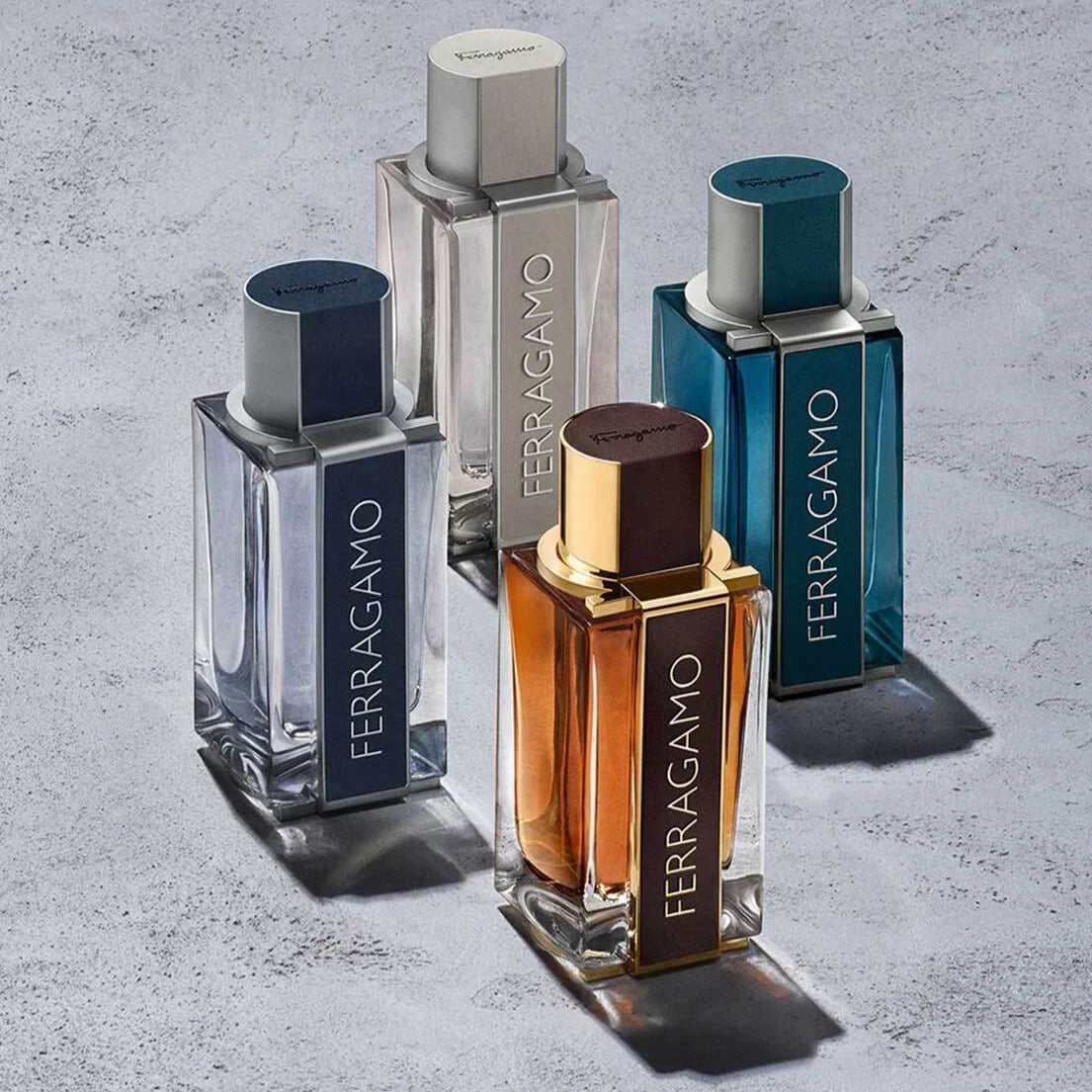 Salvatore Ferragamo Bright Leather Pour Homme Travel Set for Him